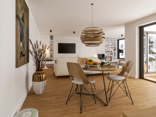 PERCEEL VAN 4 APPARTEMENTEN + 12 PARKEERPLAATSEN 