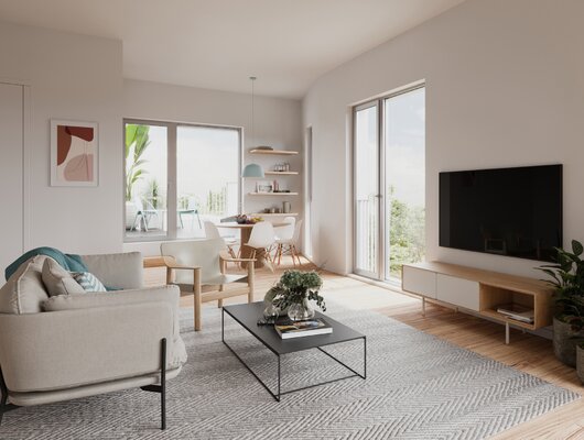 Schitterende nieuwe flat met 2 slaapkamers